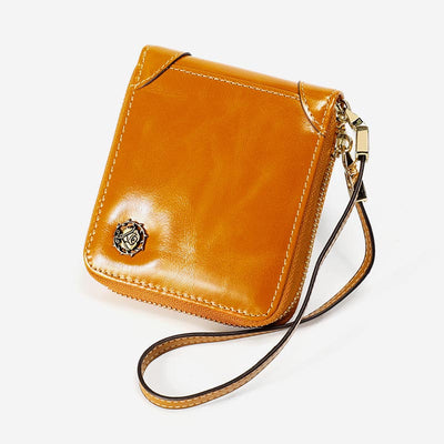 Small Bifold Zip Around Wallet RFID Blocking with Card Holder Coin Purse