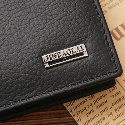 Genuine Leather Large Capacity Vintage Trifold Wallet