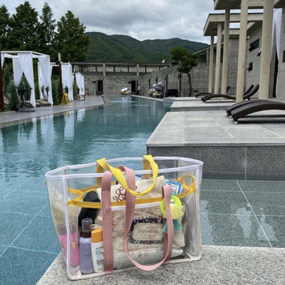 Large Capacity Waterproof Clear PVC Beach Bag Tote Shoulder Handbag