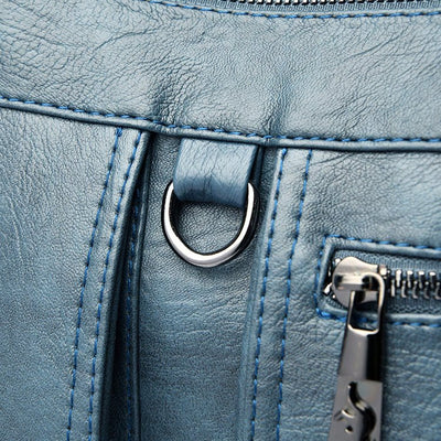 Solid Color Tote Convertible Backpack Shoulder Bag For Commuter