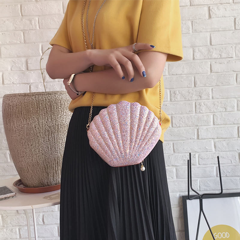 Crossbody Bag For Women Sequin Mini Shell Accessories Bag
