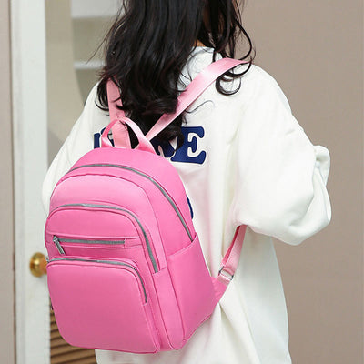 Backpack For Daily Use Simple Solid Color Casual Oxford Daypack