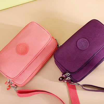 Functional Multi Pocket Crossbody Bag Women Lightweight Shoulder Bag Purse