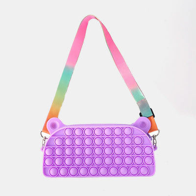 Cute Sling Bag For Kids Silica Gel Adjustable Crossbody Bag