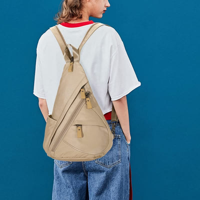 Casual Travel Canvas Sling Bag Daypack Shoulder Backpack For Women Men