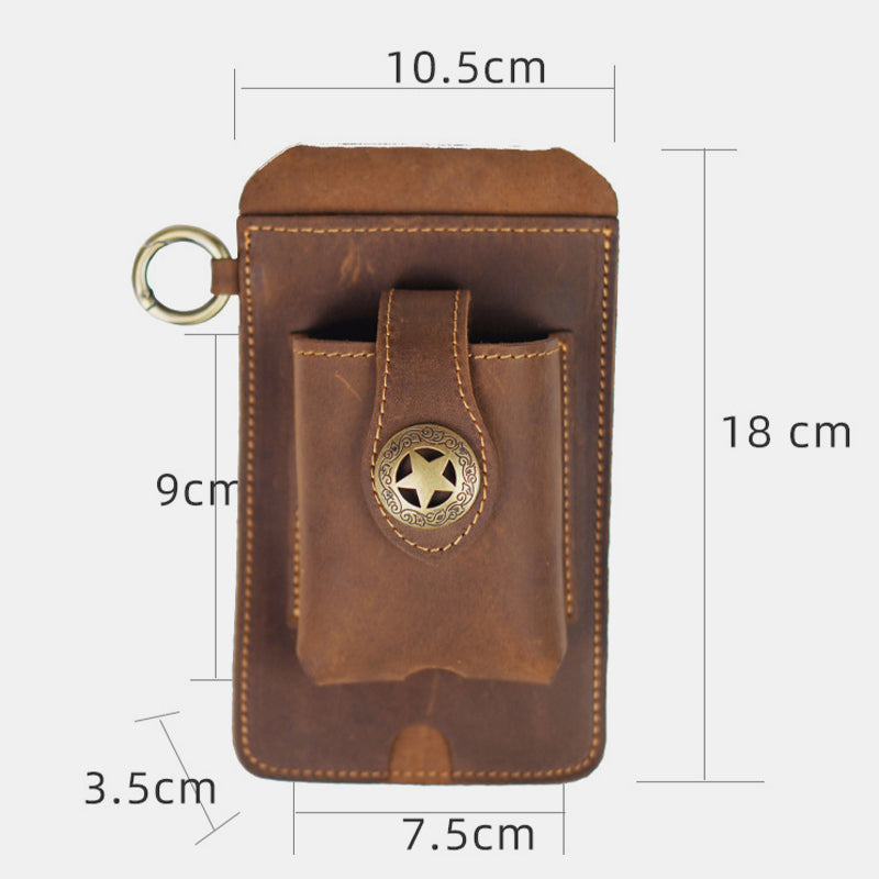 Genuine Leather Phone Holster Universal Cell Phone Holder With Belt Loop