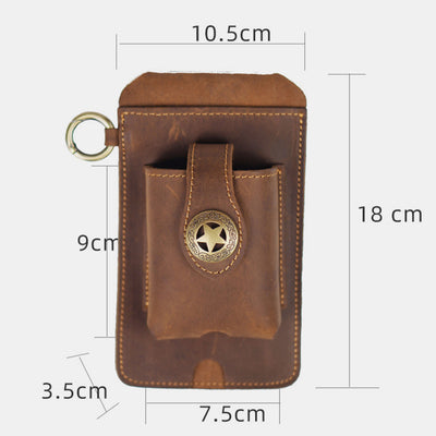 Genuine Leather Phone Holster Universal Cell Phone Holder With Belt Loop