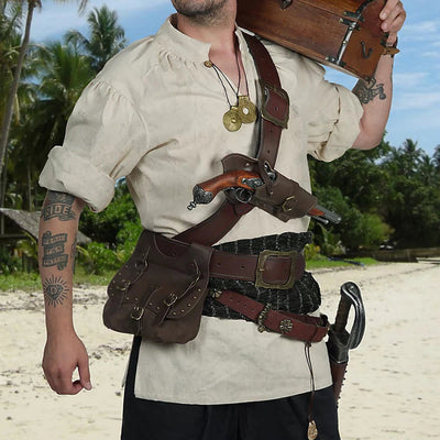 Vintage Waist Bag Medieval Cosplay Outdoor Belt Bag Tool Kit