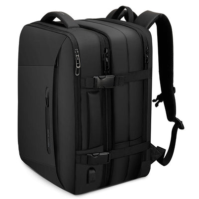 Expandable Capacity Multi-Layer Business Waterproof Backpack with Clock