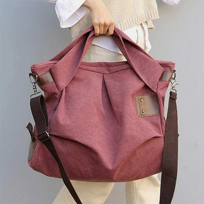 Large Capacity Canvas Handbag for Women Crossbody Tote Hobo Bag