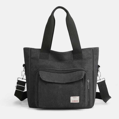 Women's Canvas Top Handle Handbag Multi-pocket Crossbody Shoulder Bag Tote Purse