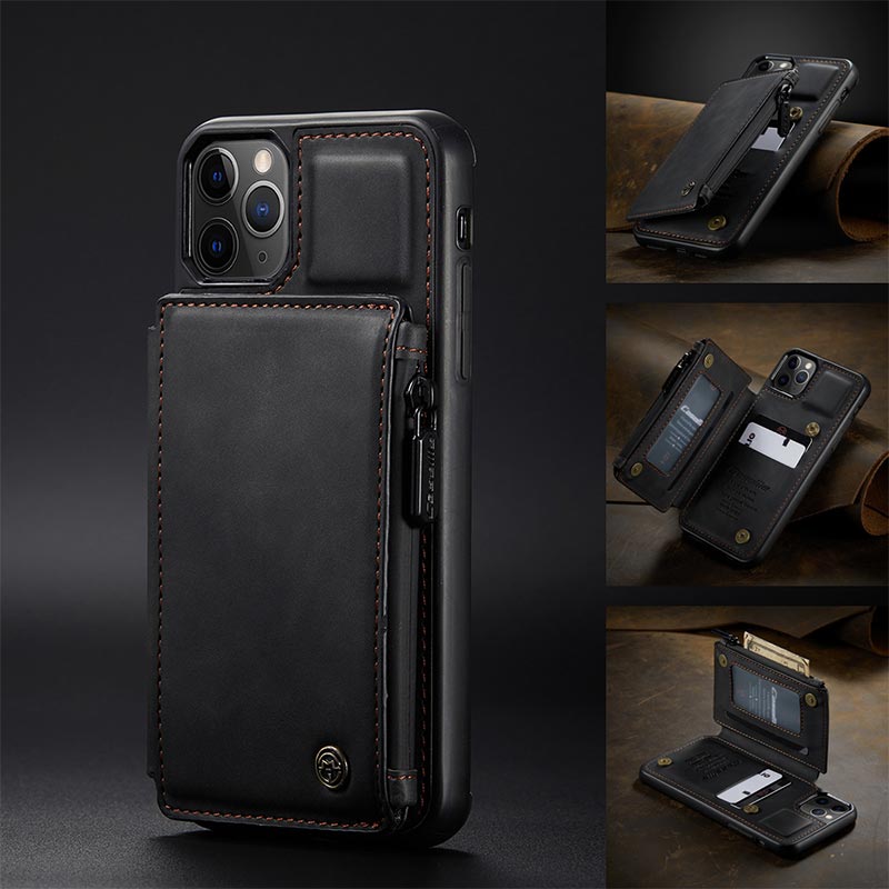 2 IN 1 Anti-theft RFID Phone Bag Wallet Smartphone Case Compatible with iPhone
