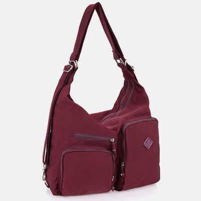 Nylon Hobo Handbags Convertible Backpack Crossbody Shoulder Bag