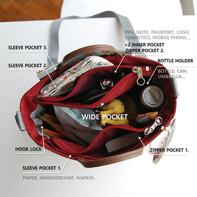 Mini Tote For Women Travel Lightweight Multi Compartment Crossbody Bag