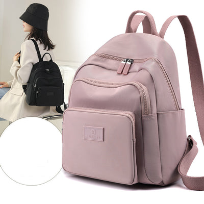 Multi-Pocket Nylon Backpack Daypack Medium Outdoor Travel Backpack for Women Girls