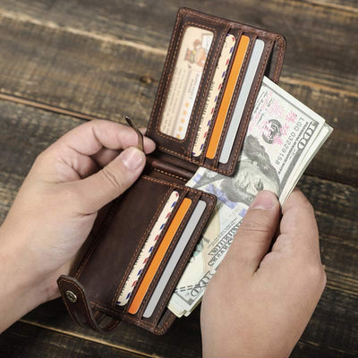 Bifold RFID Blocking Leather Wallet