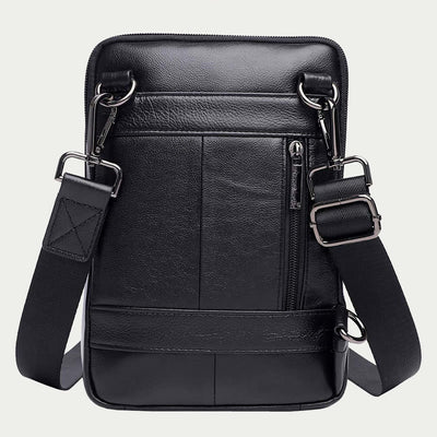 Messenger Bag For Men Three Styles Pockets Leather Crossbody Bag