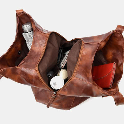 Large Capacity Simply Fashion Shoulder Bag Triple Layer Hobo Bag