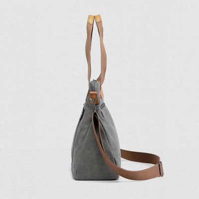Floral Print Canvas Handbag for Women Top Handle Satchel Crossbody Bag