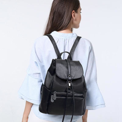 Backpack For Women Lychee Pattern Large Capacity Leisure Travel Day pack