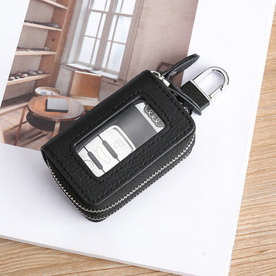 Storage Bag For Men Vintage Cowhide Leather Car Key Bag