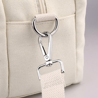 Solid Color Small Tote Triple Compartment Large Crossbody Canvas Purse