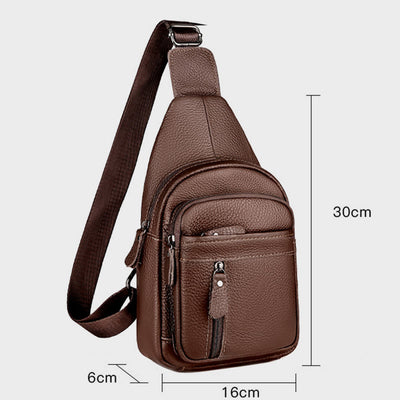 Multi Pocket Sling Bag For Men Outing Portable Everyday Use