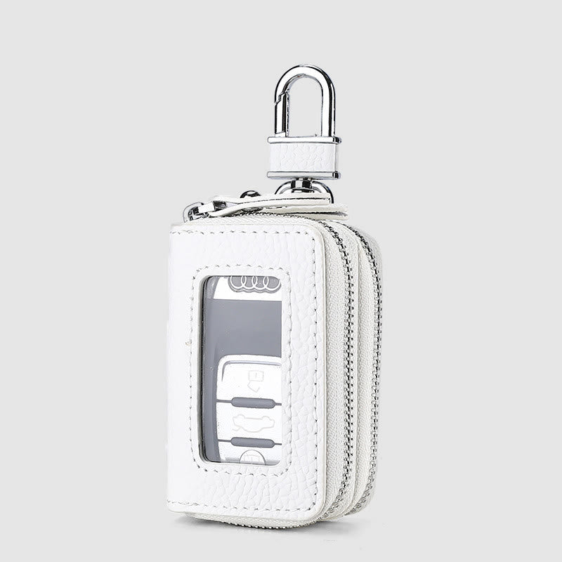 Storage Bag For Men Vintage Cowhide Leather Car Key Bag