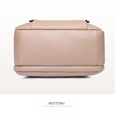 Multi-Pocket Leather Crossbody Purse for Women Small Top Handle Satchel Handbag