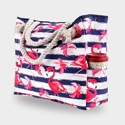 Summer Beach Bag For Women Printing Canvas Large Capacity Handbag