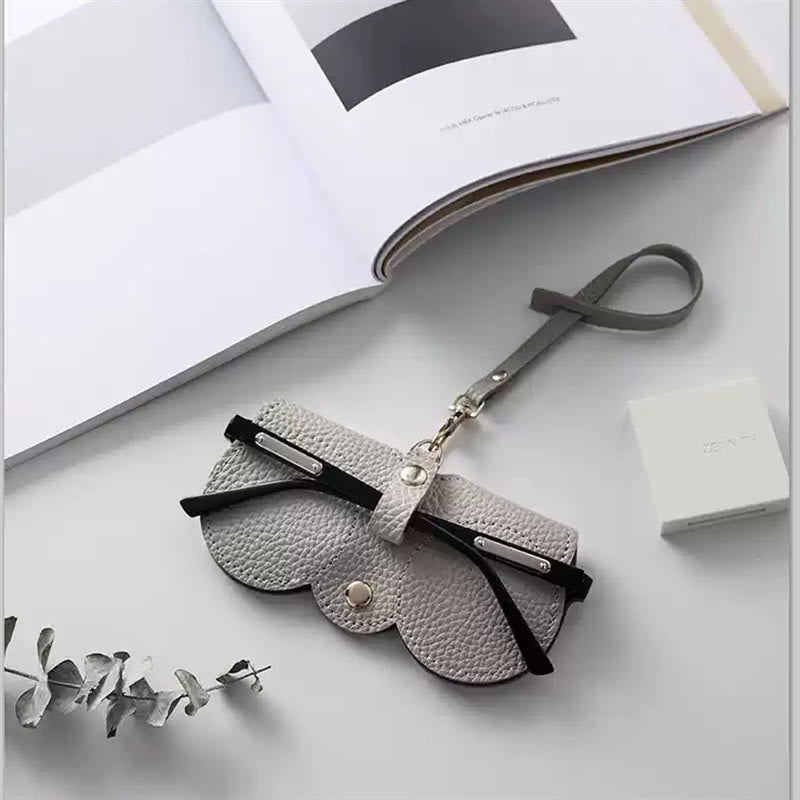 Storage Bag For Sunglasses Soft Leather Portable Simple Storage Case
