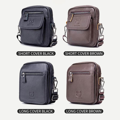 Genuine Leather Crossbody Bag for Men Messenger Bag Shoulder Bag