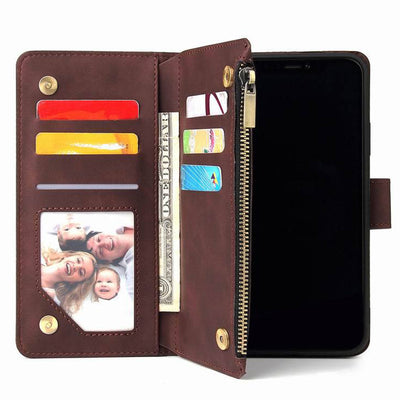 Functional Phone Case for iPhone Samsung Zipper Wallet Case Wristlet Clutch