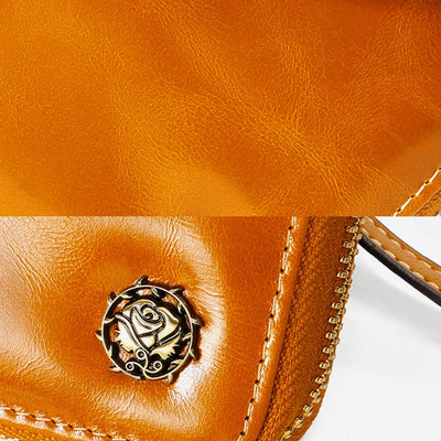 Small Bifold Zip Around Wallet RFID Blocking with Card Holder Coin Purse