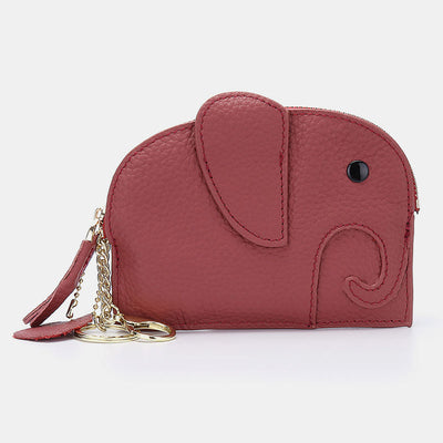 Cute Genuine Leather elephant coin bag Purse