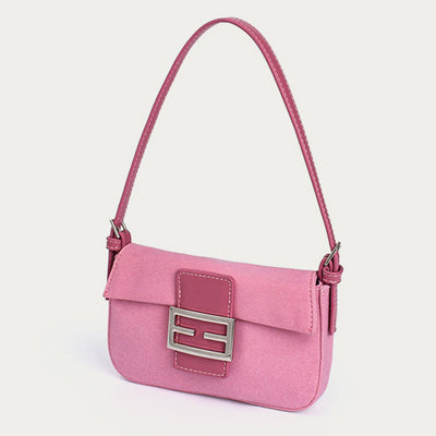 Shoulder Bag For Women Vintage Matte Pink Elegant Handbag