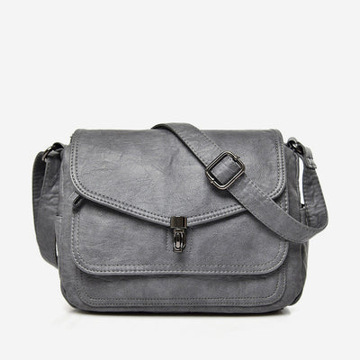 Vintage Waterproof Large Capacity Crossbody Bag - Gray - image 0