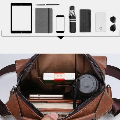 Small Sling Messenger Pack Travel Business Crossbody Pouch Shoulder Bag