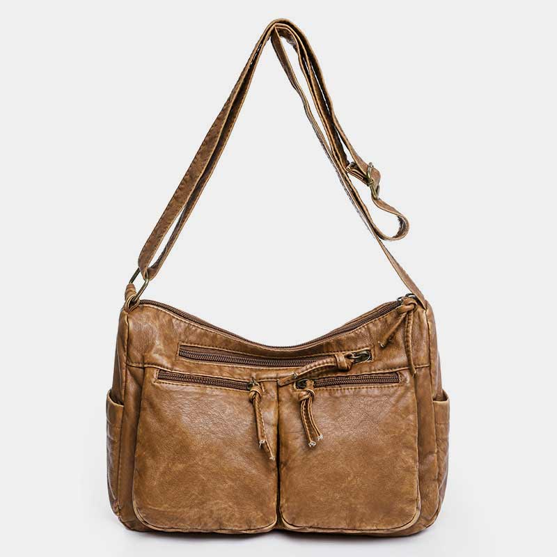 Multi-Pocket Large Capacity Vintage Crossbody Bag