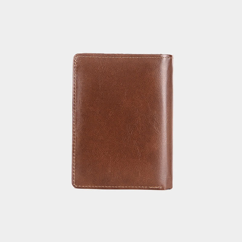 Mens RFID Blocking Wallet Soft PU Leather Credit Card Holder