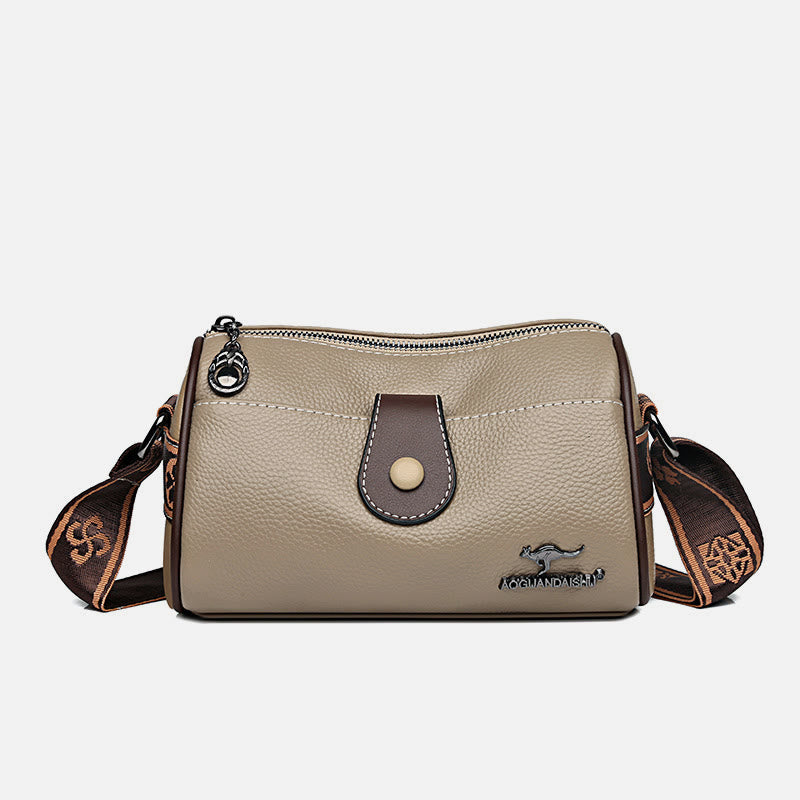 Retro Lady Underarm Bag Wide Strap Simple Women Crossbody Bag