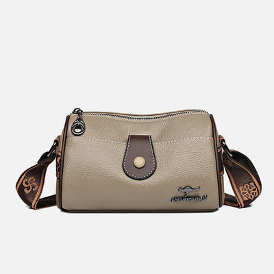 Retro Lady Underarm Bag Wide Strap Simple Women Crossbody Bag