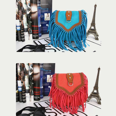 Bohemia Crossbody Bag For Women Vintage Tassel Shoulder Bag