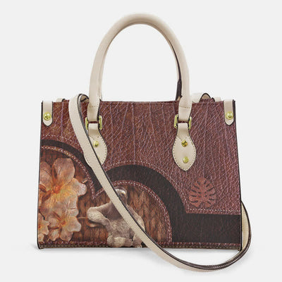 Top-Handle Satchel for Women Animals Print Leather Tote Handbag Crossbody Bag