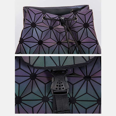 Geometric Luminous Backpack Reflective Bag