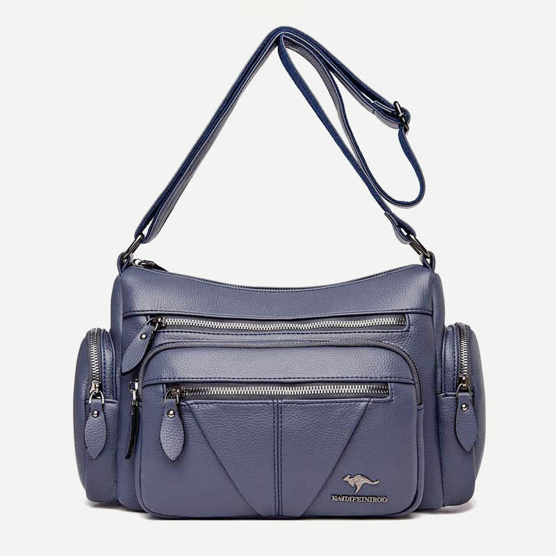 Casual Crossbody Purse for Women Multi-Pocket PU Leather Shoulder Handbag