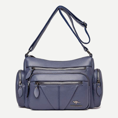 Casual Crossbody Purse for Women Multi-Pocket PU Leather Shoulder Handbag