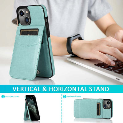 iPhone Wallet Case Quality Kickstand Phone Case with Multiple Card Slot