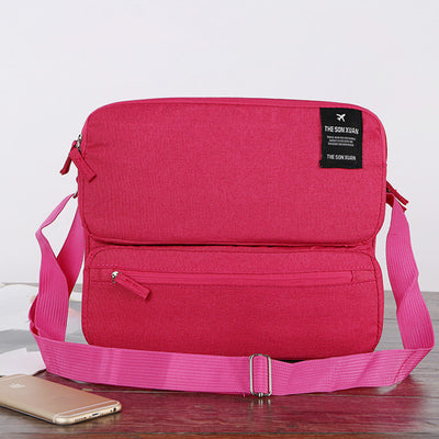 Multi-Compartment Multifunctional Messenger Bag Laptop Crossbody Bag