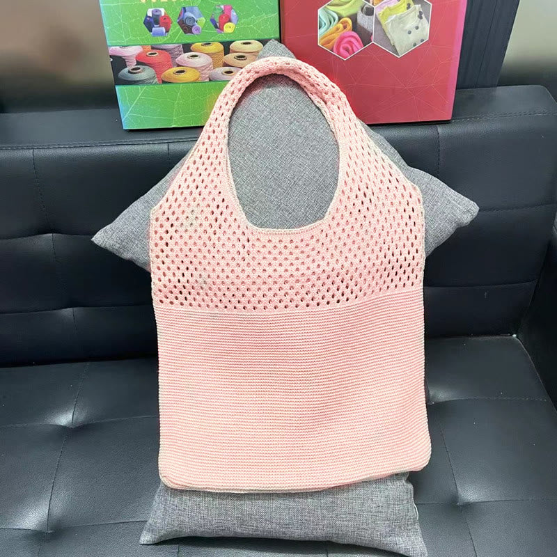 Tote Bag For Women Ethnic Style Wool Knitted Shoulder Bag